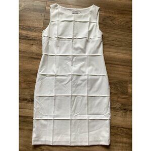 Calvin Klein White Sleeveless Sheath Dress Size 8